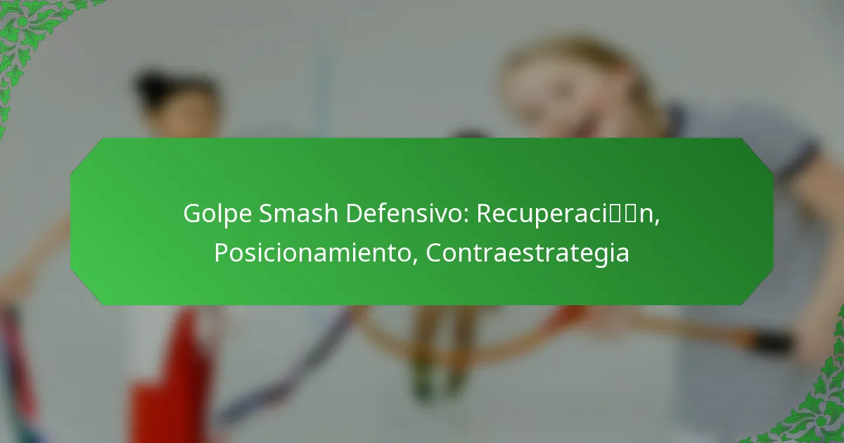 Golpe Smash Defensivo: Recuperación, Posicionamiento, Contraestrategia
